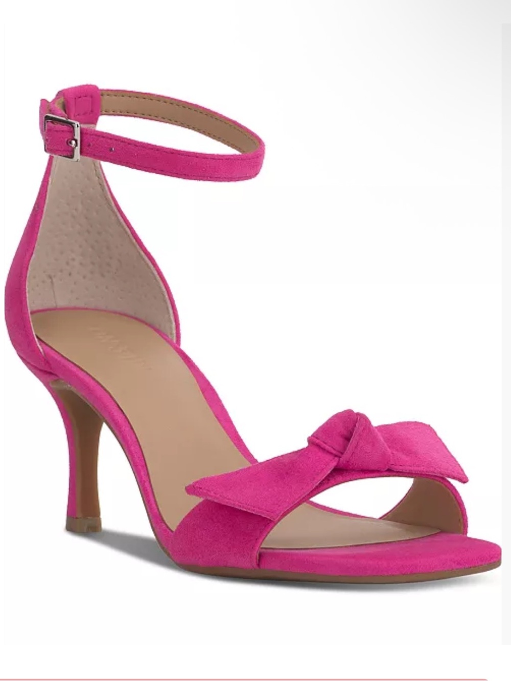 On 34th Taahlah Bow Heeled Sandals in Hot Pink